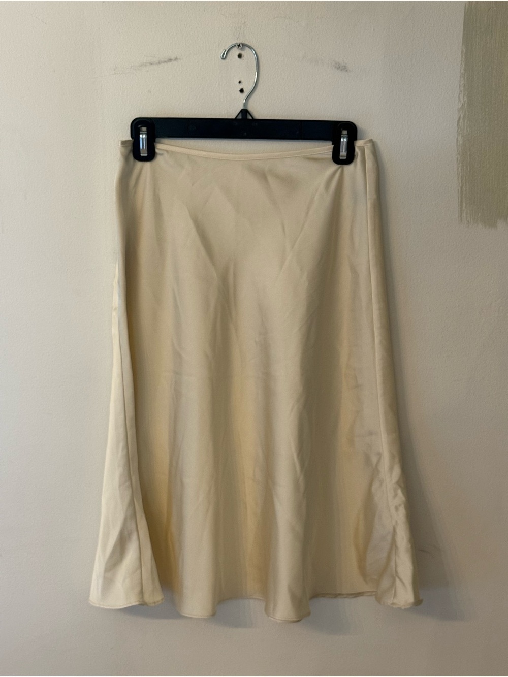 Cider Baby Yellow Bias-Cut Midi Skirt